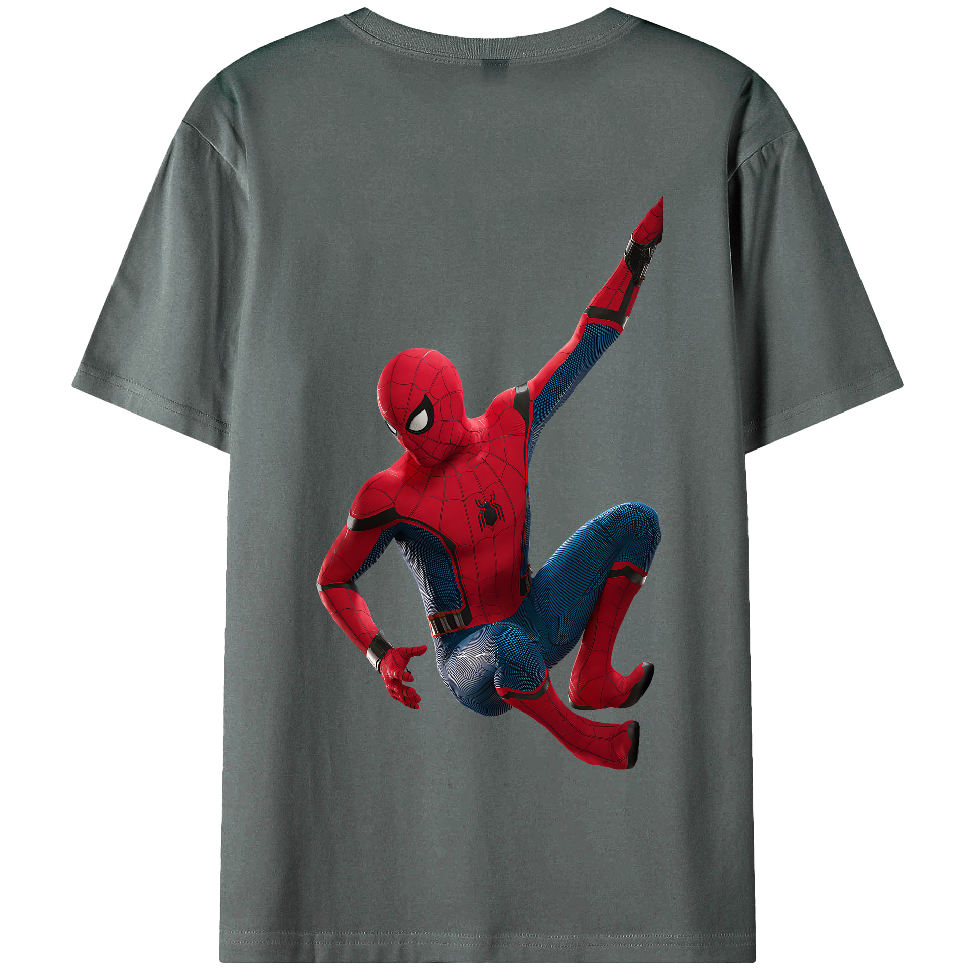 Spider Man スパイダーマン 綿100％半袖Tシャツ（背面プリント）